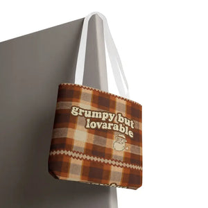 Plaid Tote Bag - Lovable Retro Character Design - Dipaliz - Bags