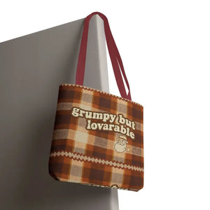 Plaid Tote Bag - Lovable Retro Character Design - Dipaliz - Bags