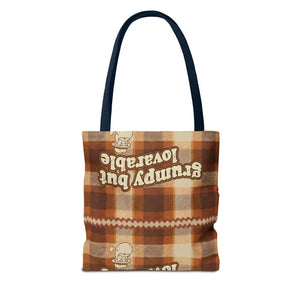 Plaid Tote Bag - Lovable Retro Character Design - Dipaliz - Bags
