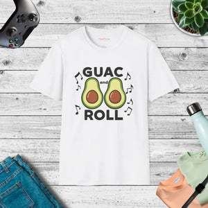 T-shirt - Guac & Roll Cotton Tee - Sustainable Comfort Style - Dipaliz White / s