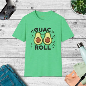 T-shirt - Guac & Roll Cotton Tee - Sustainable Comfort Style - Dipaliz Heather Irish Green / s