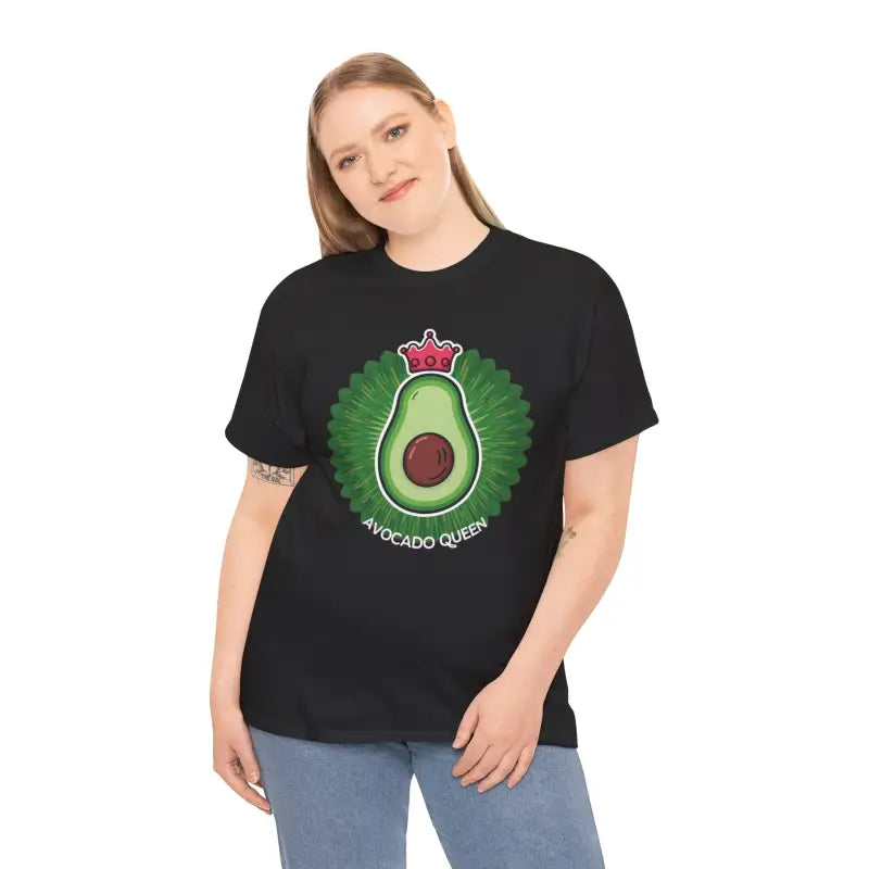 Guac n Roll Unisex Heavy Cotton Avocado Tee - Black / s T-shirt