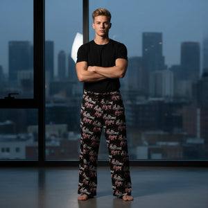 Halftime Hype Super Bowl Pattern Men’s Pajama Pants (aop) - Pajamas