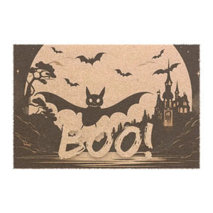 Halloween Boo Bat Doormat - Tufted Coir Coconut - Dipaliz - 24’’ x 16’’ - Door Mats