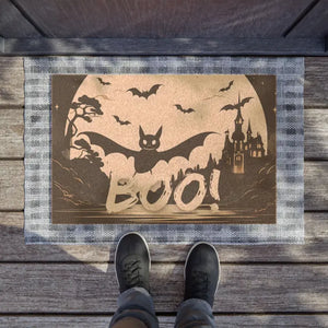 Halloween Boo Bat Doormat - Tufted Coir Coconut - Dipaliz - 24’’ x 16’’ - Door Mats