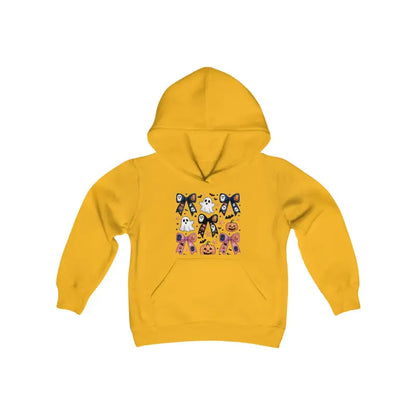 Halloween Coquette Youth Blend Sweatshirt: Spooky Season’s Must-have! - Gold / s Kids Clothes