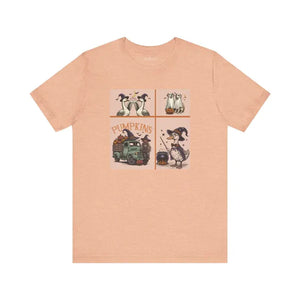 Halloween Farm Animals Unisex Jersey Short Sleeve Tee - Dipaliz - Heather Peach / s - T-shirts