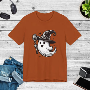 Spook-tacular Jersey Ghost Tee - Soft Cotton Halloween - Dipaliz - T-shirts
