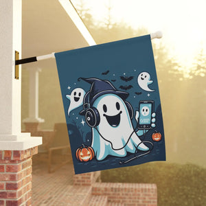 Ghost House Banner – Poly Poplin Fabric Halloween - Dipaliz - Flags & Windsocks