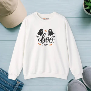 Halloween Ghosts Crewneck Sweatshirt - Cozy Fall Vibe - Dipaliz - White / s - Sweatshirts