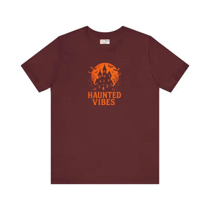 Spooky Season Tee - Haunted Vibes Unisex Graphic Shirt - Dipaliz - Maroon / s - T-shirts