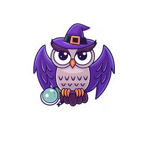 Spooky Halloween Owl White Vinyl Decals - Dipaliz - Decorative Stickers