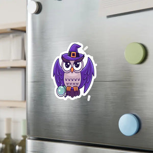 Halloween Owl White Vinyl Decals - Spooky Decor Stickers - Dipaliz - 6’’ x 8’’ / Kiss-cut / Satin - Decorative