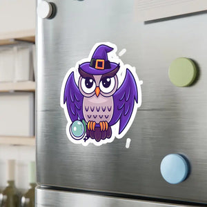 Halloween Owl White Vinyl Decals - Spooky Decor Stickers - Dipaliz - 8’’ x 10’’ / Kiss-cut / Satin - Decorative