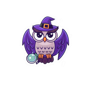 Halloween Owl White Vinyl Decals - Spooky Decor Stickers - Dipaliz - Decorative