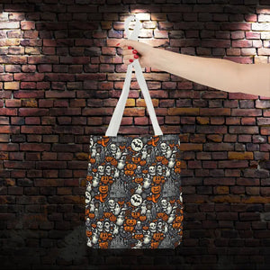 Aop Tote Bag Halloween Pattern Boxed Corners Spooky Chic - Dipaliz - Bags