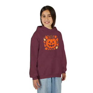 Pumpkin Youth Hoodie - Cozy Fall Vibes Kids Halloween Gift - Dipaliz - Sweatshirts