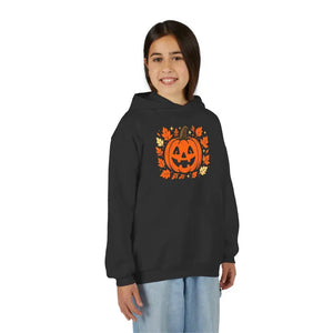 Pumpkin Youth Hoodie - Cozy Fall Vibes Kids Halloween Gift - Dipaliz - Sweatshirts