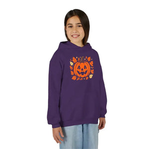 Pumpkin Youth Hoodie - Cozy Fall Vibes Kids Halloween Gift - Dipaliz - Sweatshirts