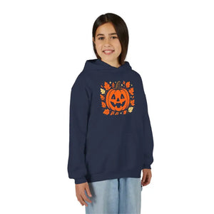 Pumpkin Youth Hoodie - Cozy Fall Vibes Kids Halloween Gift - Dipaliz - Sweatshirts
