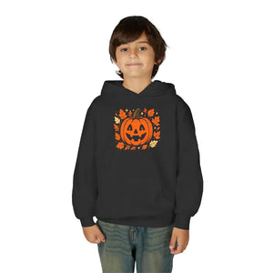 Pumpkin Youth Hoodie - Cozy Fall Vibes Kids Halloween Gift - Dipaliz - Sweatshirts