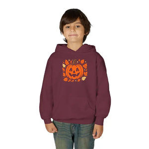 Pumpkin Youth Hoodie - Cozy Fall Vibes Kids Halloween Gift - Dipaliz - Sweatshirts