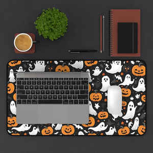 Halloween Pumpkins Desk Mat Anti-slip Backing Neoprene - Dipaliz - 12’’ × 22’’ - Workstation & Cubicle Accessories