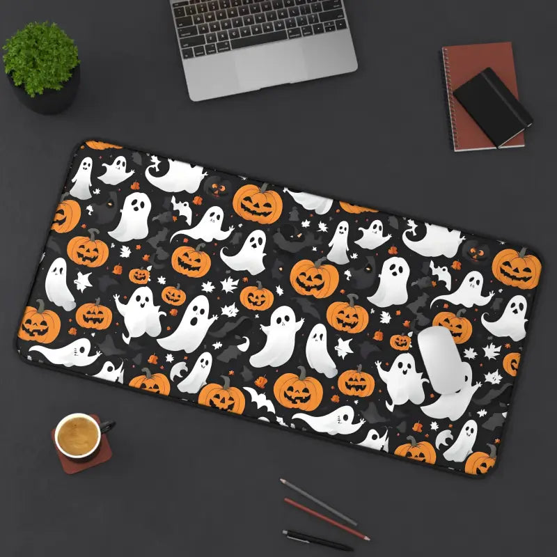 Spooky Halloween Pumpkins Desk Mat with Anti-slip Backing - Home Decor