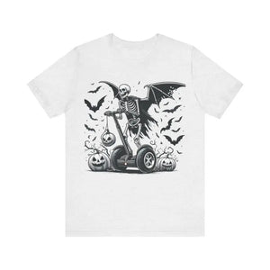 Winged Skeleton Unisex Tee - Halloween Jersey Shirt - Dipaliz - Ash / s - T-shirts