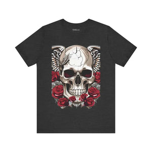 Skulls Roses Unisex Jersey Short Sleeve Tee Halloween - Dipaliz - T-shirts