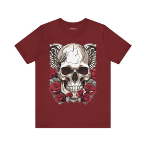Skulls Roses Unisex Jersey Short Sleeve Tee Halloween - Dipaliz - T-shirts