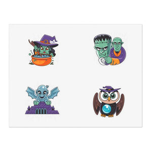 Halloween Sticker Sheets Vinyl Magic Spooky Designs - Dipaliz - 11’’ × 8.5’’ / Transparent / Die-cut - Decorative