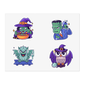 Spooky Halloween Sticker Sheets - Water-resistant Vinyl - Dipaliz - Decorative Stickers