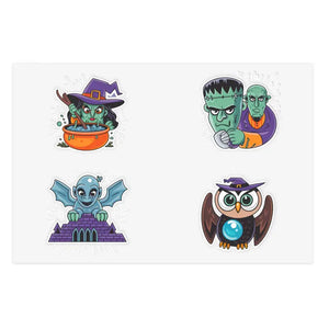 Halloween Sticker Sheets Vinyl Magic Spooky Designs - Dipaliz - 6’’ × 4’’ / White / Die-cut - Decorative Stickers