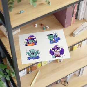 Spooky Halloween Sticker Sheets - Water-resistant Vinyl - Dipaliz - Decorative Stickers
