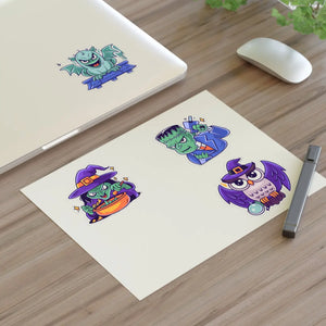 Spooky Halloween Sticker Sheets - Water-resistant Vinyl - Dipaliz - Decorative Stickers