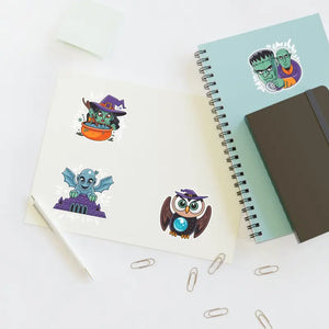 Halloween Sticker Sheets Vinyl Magic Spooky Designs - Dipaliz - Decorative Stickers