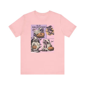 Jersey Short Sleeve Tee Spooky Halloween Raccoon Unisex - Dipaliz - T-shirts