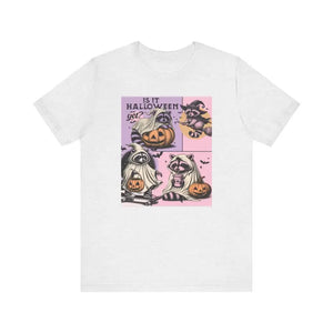 Jersey Short Sleeve Tee Spooky Halloween Raccoon Unisex - Dipaliz - T-shirts