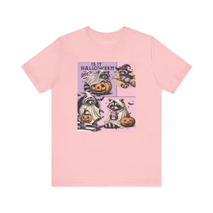 Spooky Raccoon Jersey Short Sleeve Tee - Halloween - Dipaliz - T-shirts