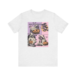 Spooky Raccoon Jersey Short Sleeve Tee - Halloween - Dipaliz - T-shirts