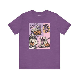 Spooky Raccoon Jersey Short Sleeve Tee - Halloween - Dipaliz - T-shirts