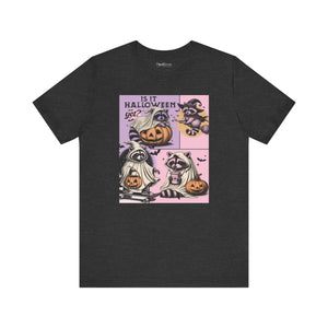 Spooky Raccoon Jersey Short Sleeve Tee - Halloween - Dipaliz - T-shirts