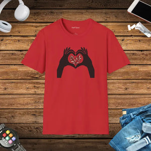 Heart Plant T-shirt - Ultimate Comfort Eco Design - Dipaliz - Red / s - T-shirts