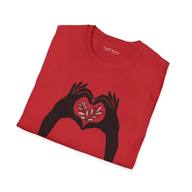 Love Nature Unisex T-shirt: Ultimate Comfort with Heart Plant Design - T-shirt