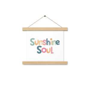 Poster Hanger Set - Sunshine Soul Colorful Text Design - Dipaliz - 10″×10″ - Posters Prints & Visual Artwork