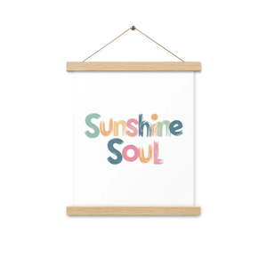 Poster Hanger Set - Sunshine Soul Colorful Text Design - Dipaliz - 11″×14″ - Posters Prints & Visual Artwork