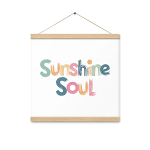 Poster Hanger Set - Sunshine Soul Colorful Text Design - Dipaliz - 16″×16″ - Posters Prints & Visual Artwork