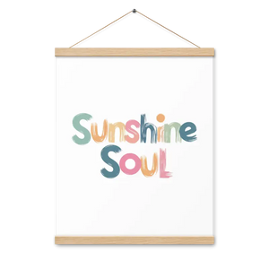 Poster Hanger Set - Sunshine Soul Colorful Text Design - Dipaliz - 16″×20″ - Posters Prints & Visual Artwork