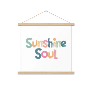 Poster Hanger Set - Sunshine Soul Colorful Text Design - Dipaliz - 18″×18″ - Posters Prints & Visual Artwork